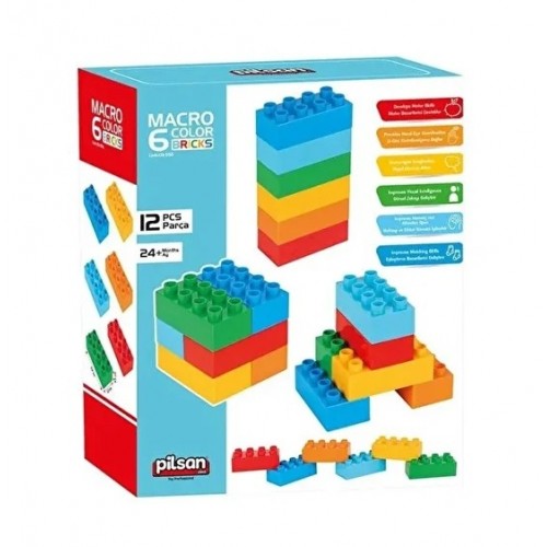 Pilsan 03 555 Makro 6 Renkli Tuğla Bloklar